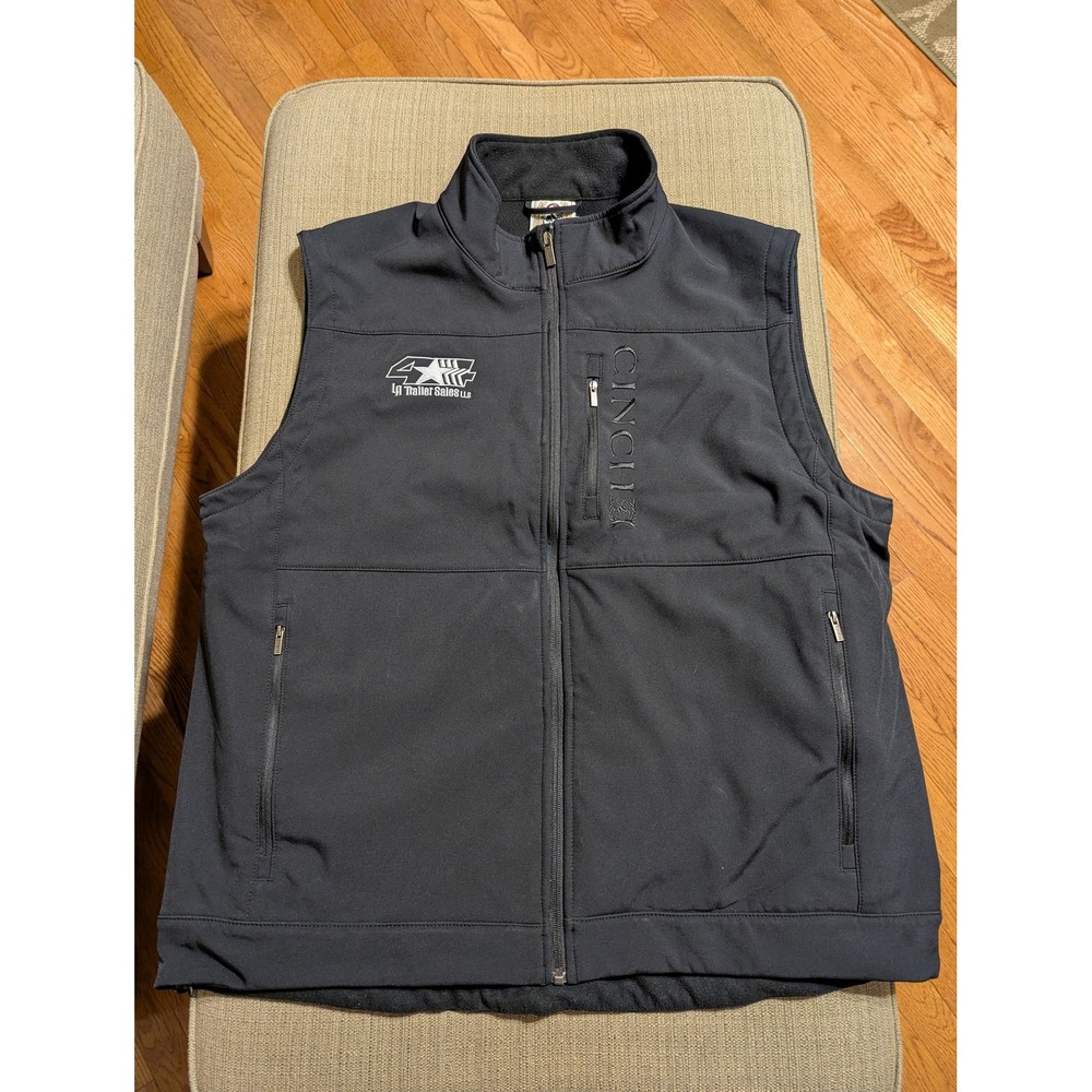 Cinch Mens Concealed Carry Bonded Softshell Fleece Lined Vest Black XXL